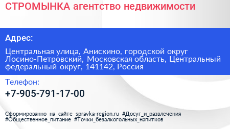 СТРОМЫНКА агентство недвижимости - визитка