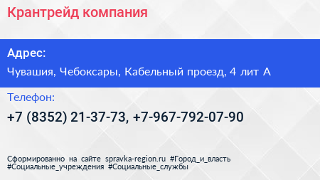 Крантрейд компания - визитка