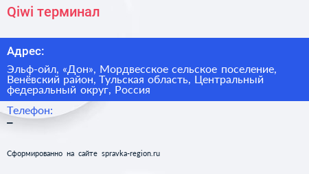 Qiwi терминал - визитка