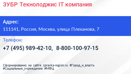 ЗУБР Текнолоджис IT компания - визитка