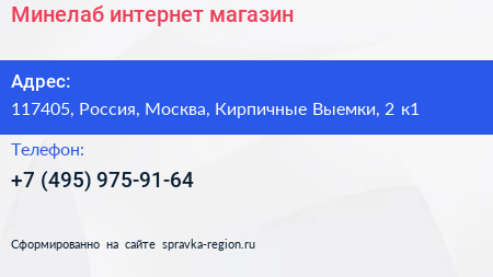 Минелаб интернет магазин - визитка