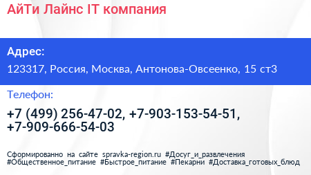 АйТи Лайнс IT компания - визитка