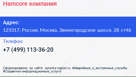 Hamcore компания - визитка