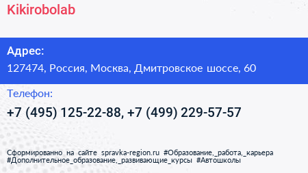 Kikirobolab - визитка