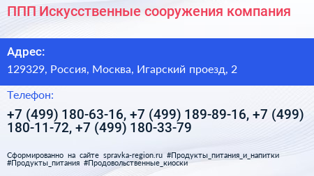 ППП Искусственные сооружения компания - визитка