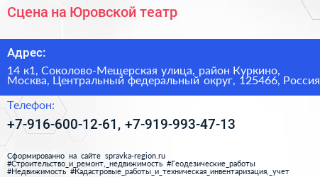 Сцена на Юровской театр - визитка