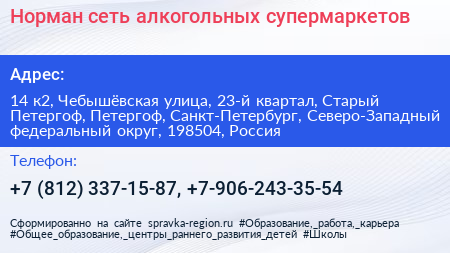 Норман сеть алкогольных супермаркетов - визитка