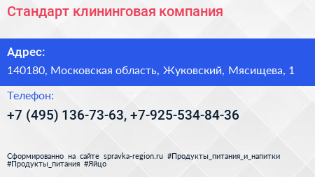 Стандарт клининговая компания - визитка