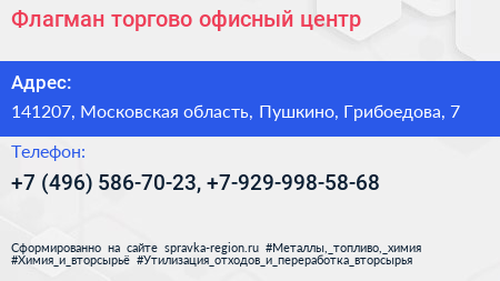 Флагман торгово офисный центр - визитка