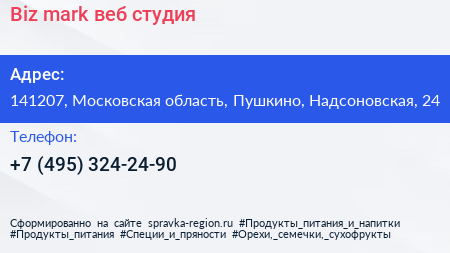 Biz mark веб студия - визитка