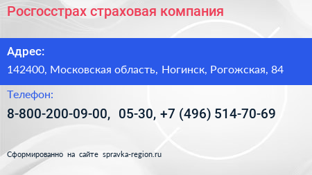 Росгосстрах страховая компания - визитка