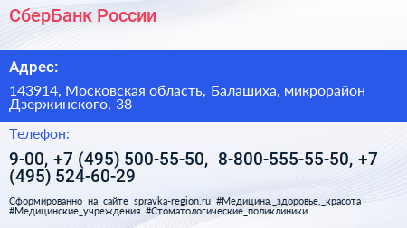 СберБанк России - визитка