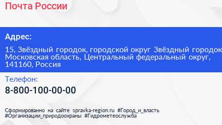 Почта России - визитка