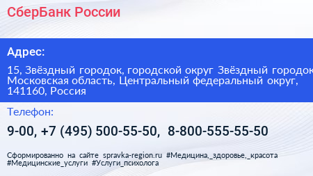 СберБанк России - визитка