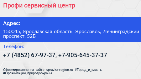 Нажмите, чтобы скачать визитку Профи сервисный центр - визитка