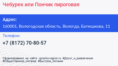 Чебурек или Пончик пироговая - визитка