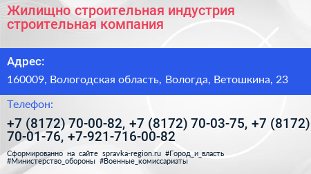 Жилищно строительная индустрия строительная компания - визитка