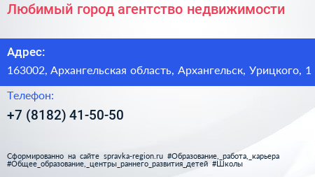 Любимый город агентство недвижимости - визитка