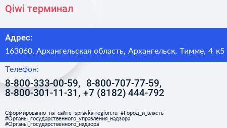 Qiwi терминал - визитка