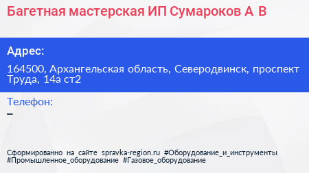 Багетная мастерская ИП Сумароков А В  - визитка