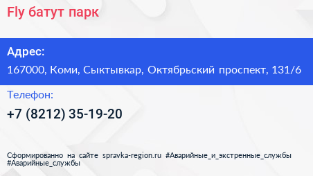 Fly батут парк - визитка