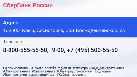 СберБанк России - визитка