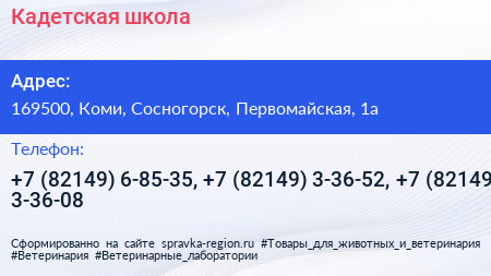 Кадетская школа - визитка