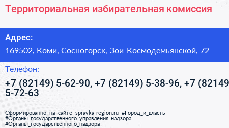 Территориальная избирательная комиссия - визитка
