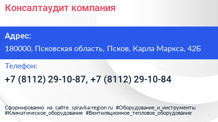 Консалтаудит компания - визитка