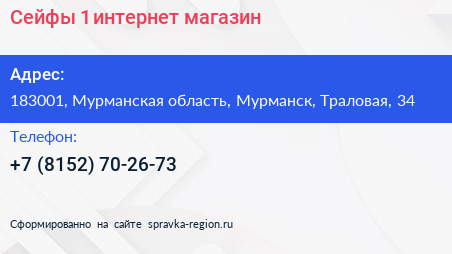 Сейфы 1 интернет магазин - визитка