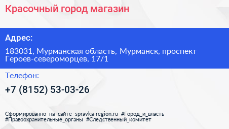 Красочный город магазин - визитка