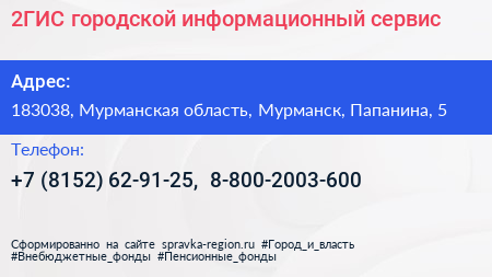 2ГИС городской информационный сервис - визитка