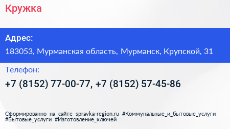 Кружка - визитка