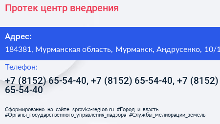 Протек центр внедрения - визитка