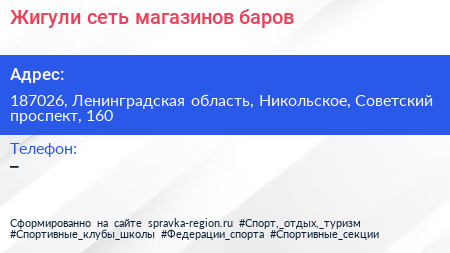 Жигули сеть магазинов баров - визитка