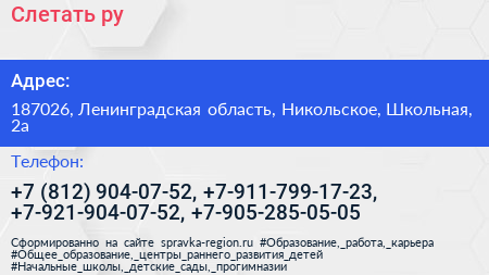 Слетать ру - визитка