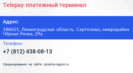 Telepay платежный терминал - визитка