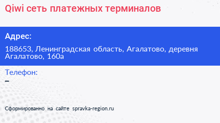 Qiwi сеть платежных терминалов - визитка
