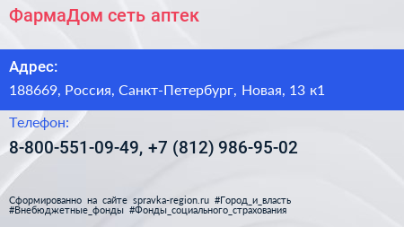 ФармаДом сеть аптек - визитка