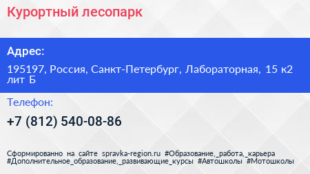 Курортный лесопарк - визитка