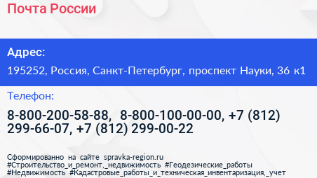 Почта России - визитка