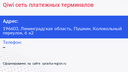 Qiwi сеть платежных терминалов - визитка