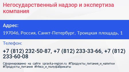 Негосударственный надзор и экспертиза компания - визитка