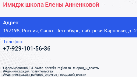 Имидж школа Елены Анненковой - визитка
