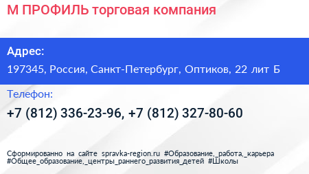 М ПРОФИЛЬ торговая компания - визитка