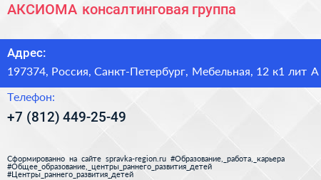 АКСИОМА консалтинговая группа - визитка