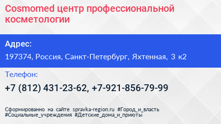 Cosmomed центр профессиональной косметологии - визитка