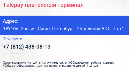 Telepay платежный терминал - визитка