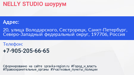NELLY STUDIO шоурум - визитка