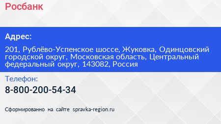 Росбанк - визитка